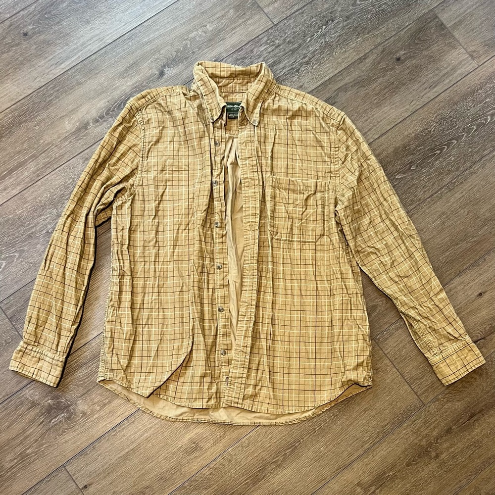 Eddie Bauer Men’s Flannel Button Down Shirt Size Large